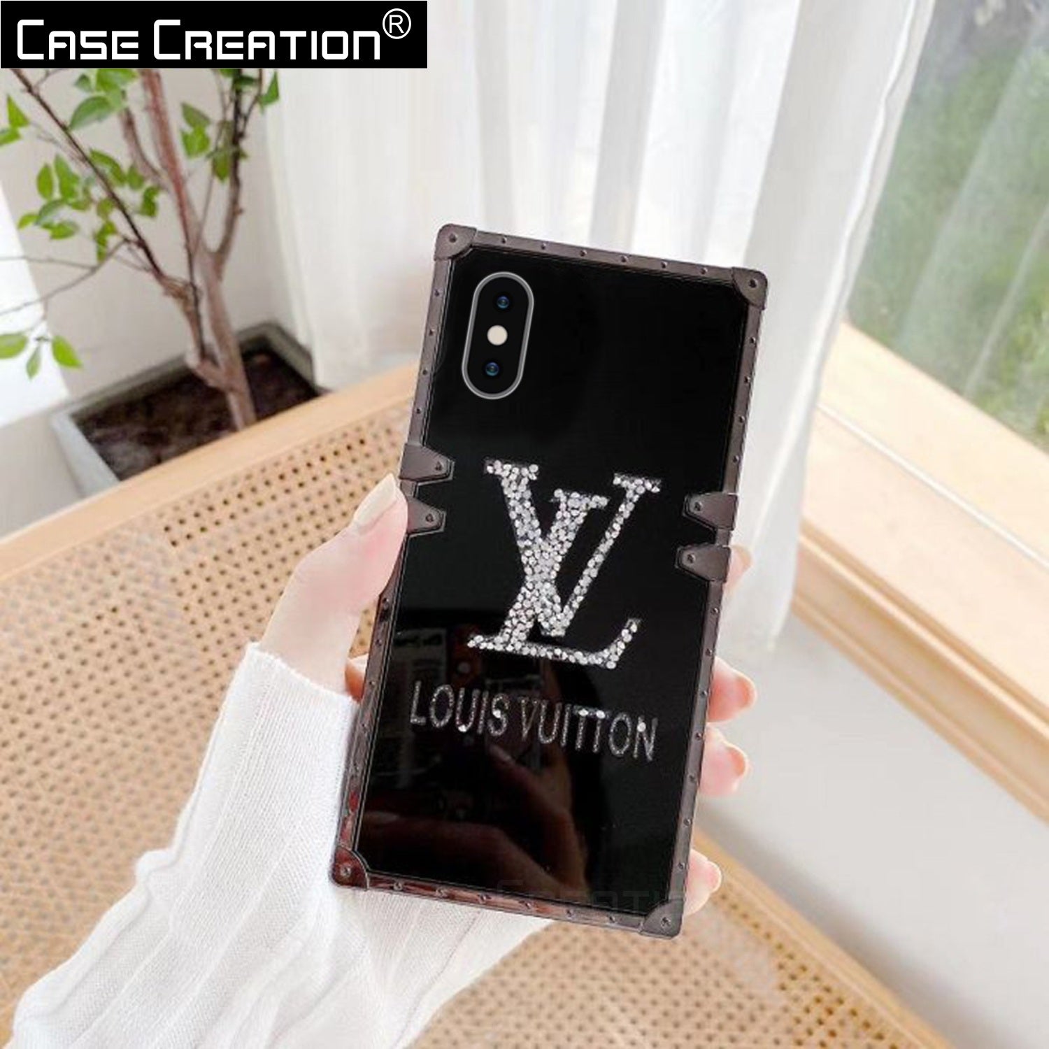 3D Diamond Mirror Square Shape Sparkle Glitter Phone Case